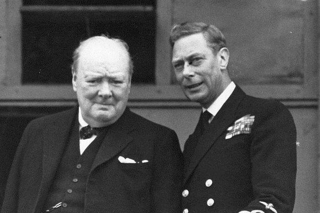 Георг VI и Уинстон Черчилль