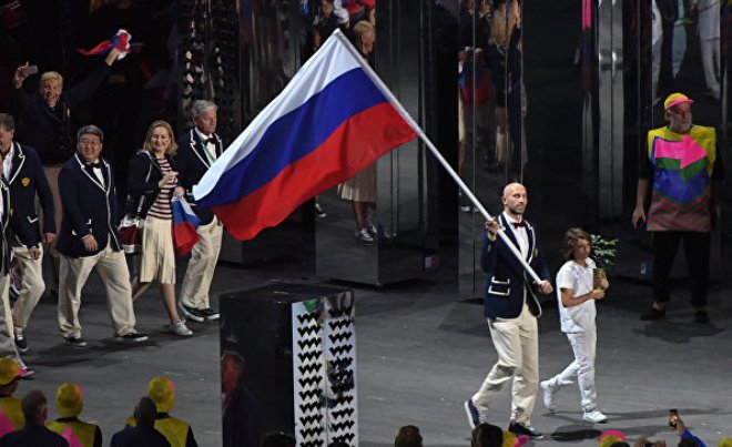 Сергей Тетюхин на церемонии открытия летних Олимпийских игр в Рио