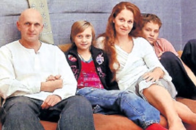 Агриппина Стеклова с семьей