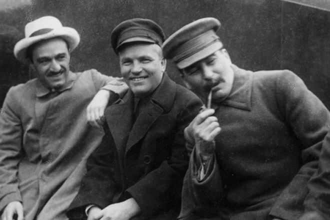 Анастас Микоян, Сергей Киров и Иосиф Сталин