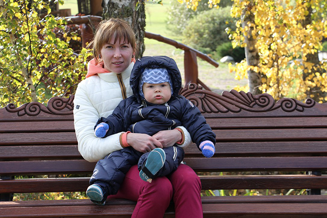 Екатерина Глазырина с сыном