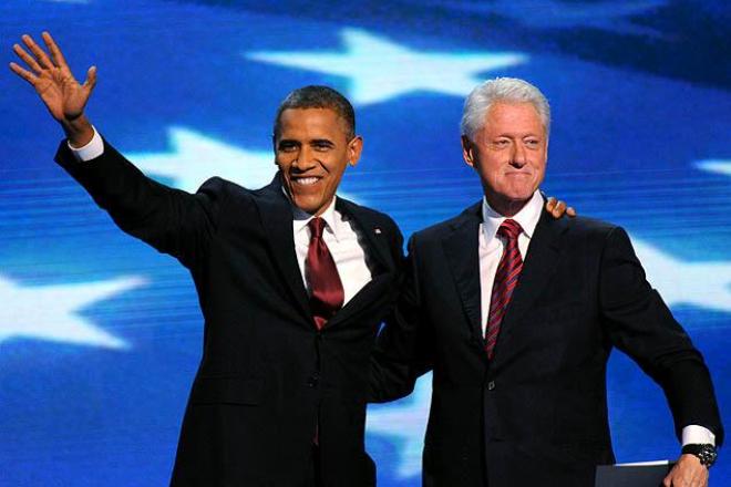 Барак Обама и Билл Клинтон