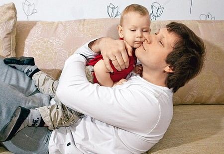 Актер Олег Андреев с сыном Романом