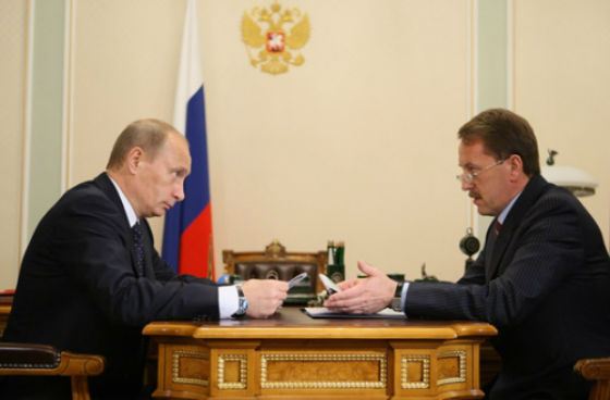 Алексей Гордеев и Владимир Путин