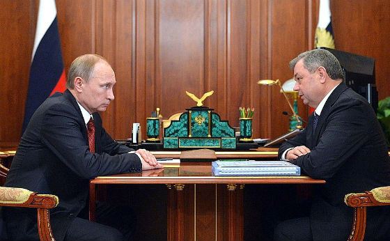 Рабочая встреча губернатора Анатолия Артамонова и Владимира Путина
