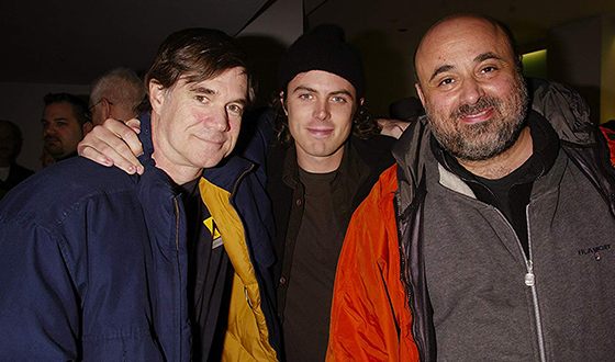 Гас Ван Сент, Кейси Аффлек и кинооператор Харрис Савидис на премьере картины «Джерри»